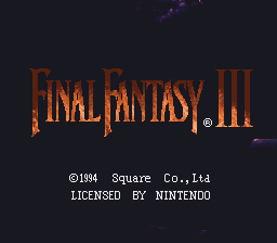 Final Fantasy III - Limited Magic Title Screen